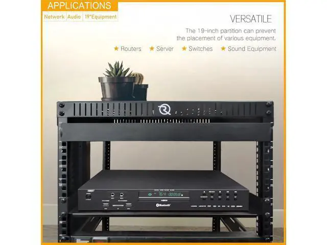 Alt view image 5 of 5 - RIVECO 2 PCS 1U Server Rack Shelf 19 Rack-Mount Trays 16 Inches Vented Cantilevers for Server & Network Equipment Mounting, (40 CM) Depth, Black