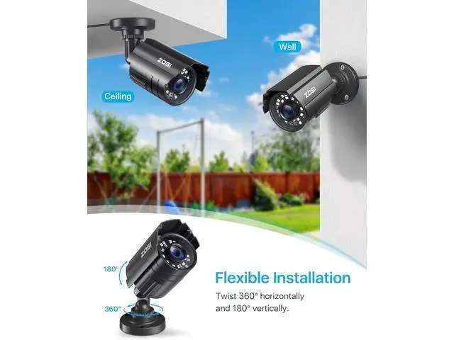 Alt view image 5 of 7 - ZOSI 4PK 1920TVL 1080P Security Camera 3.6mm Lens 2MP CCTV Camera Home Security Day Night Waterproof Camera for 1080P/5MP/4K HD-TVI Analog DVR System