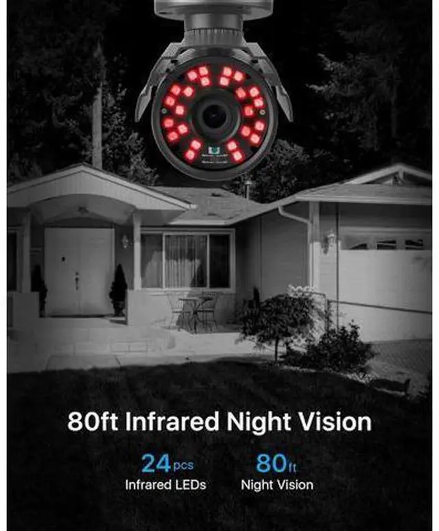 Alt view image 3 of 7 - ZOSI 4PK 1920TVL 1080P Security Camera 3.6mm Lens 2MP CCTV Camera Home Security Day Night Waterproof Camera for 1080P/5MP/4K HD-TVI Analog DVR System