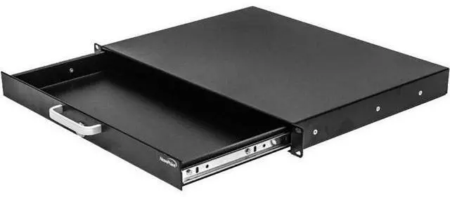 Main image of Navepoint Rack Mount Drawer for 19-Inch Server Cabinet Case Or DJ with Lock and Key 1U Black