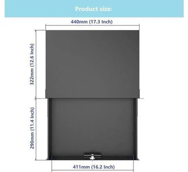 Alt view image 5 of 7 - 2U Server Cabinet Case 19 Inch Rack Mount Lockable Drawer with Key, 12.6 Inch Depth (2U)