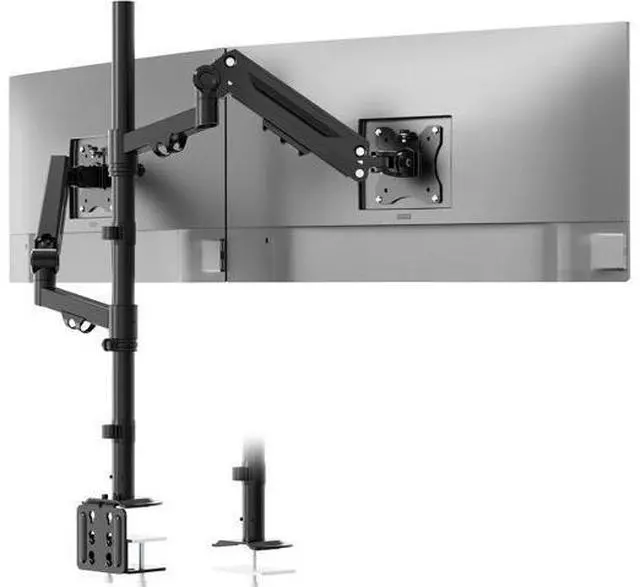 Main image of Stacked Monitor Mount - Extra Tall Vertical Monitors Stand for 17-40 Inch Screen, Fully Adjustable and Hold 26.4 lbs per Arm, VESA 75/100 mm