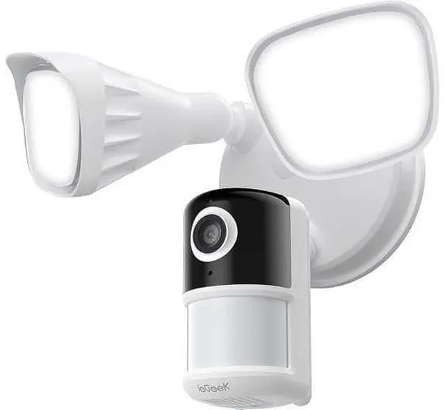 Main image of ieGeek Floodlight Camera, Outdoor Home Security Camera, 2K Wired Flood Light Camera Outdoor with Motion Sensor Cam, 2600 Lumens, Color Night Vision, 110dB Siren, 2 Way Audio, Compatible with Alexa