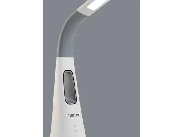 Alt view image 4 of 7 - Turcom LED Desk Lamp with Fan, Cool Breeze Lamp with Bladeless Fan with Adjustable Neck, 3 Speeds and 5 Brightness Levels, White
