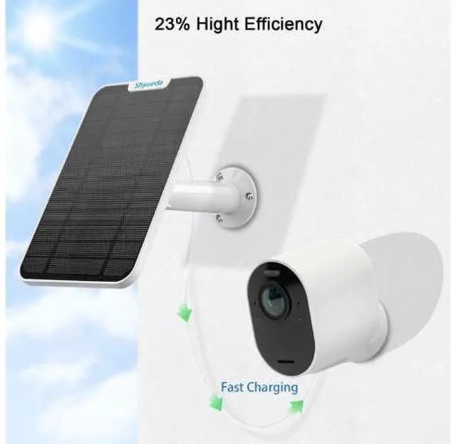 Alt view image 4 of 6 - 4W Solar Panel Charging Compatible with Arlo Pro 3/Pro 4/Pro 5S/Ultra/Ultra 2 only, with 13.1ft Waterproof Charging Cable, IP65 Weatherproof,Includes Secure Wall Mount(3-Pack)(Magnetic Connector)