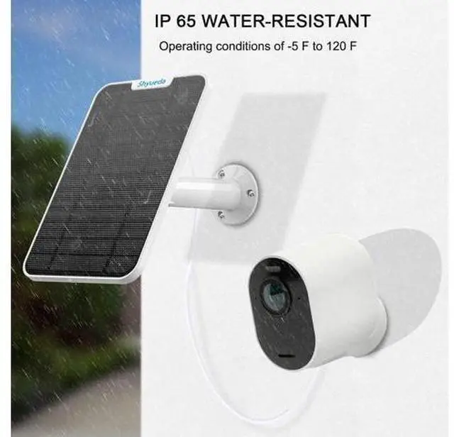Alt view image 6 of 6 - 4W Solar Panel Charging Compatible with Arlo Pro 3/Pro 4/Pro 5S/Ultra/Ultra 2 only, with 13.1ft Waterproof Charging Cable, IP65 Weatherproof,Includes Secure Wall Mount(3-Pack)(Magnetic Connector)