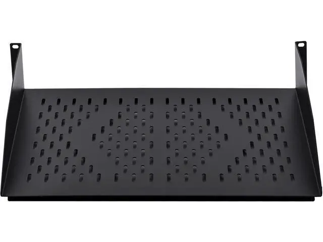 Alt view image 4 of 6 - RackPath 2U Cantilever Universal Rack Shelf - 14in Deep Rackmount Shelf for 19 AV/Network Equipment Racks 55lbs Capacity - 2 Pack