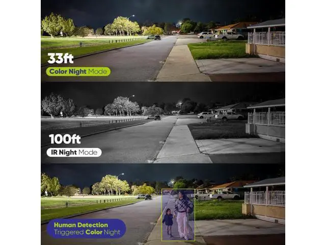 Alt view image 4 of 7 - SANNCE 3MP Wireless CCTV Camera, Full-Color Outdoor Wireless Security Camera with 2-Way Audio, Dual-Band WiFi 2.4G/5.8G, 100ft Night Vision Surveillance Camera for N98WHG(8MP NVR)