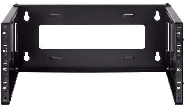 Main image of NavePoint 4U Patch Panel Bracket Wall Mount Patch Panel Rack for 19 Networking Equipment Expandable Mounting Depth 9.5 to 15.5 4U IT Rack 40lbs Weight Capacity