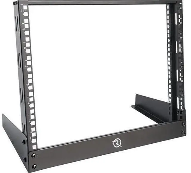 Main image of RIVECO 8U Desktop Rack for Network & Audio, 19 Inch 2 Post Open Frame Cabinet with Reinforced Beam, Free Standing Tabletop Racks for IT Server Music Recording Studio AV Equipment