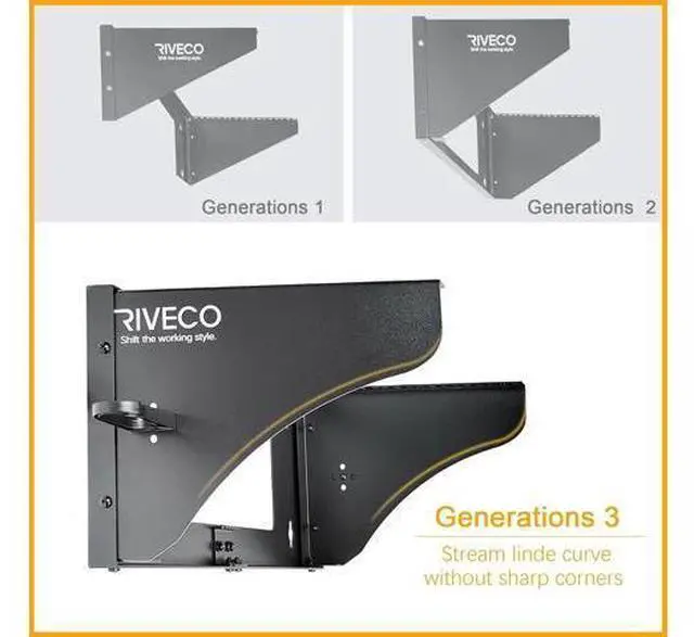 Alt view image 2 of 7 - RIVECO 3U Wall Mount Rack for Network Reinforced Heavy Load 66LBS Small Server Racks Vertical & Horizontal Mounting for 19 inches IT & Studio Equipment.