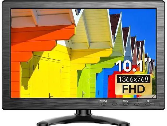 Main image of Eyoyo 10.1 inch Security Monitor 1366x768 Resolution, Small HDMI Monitor Supporting HDMI VGA AV BNC USB Input, Small Screen with Built-in Speakers for PC CCTV Camera NVR(EM101AD)