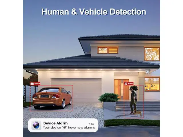 Alt view image 2 of 6 - Anpviz 6MP PoE Camera, Turret 6MP UltraHD IP Camera Outdoor with Mic & Speaker, 100FT Smart Color Night Vision, PoE Security Cameras with AI Human Vehicle Detection, MicroSD Slot (U Series)