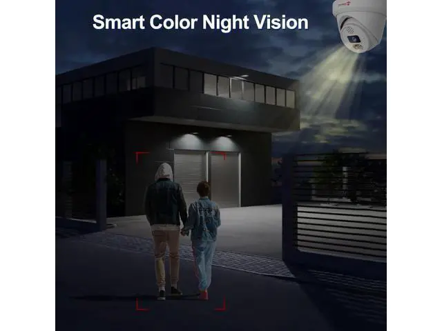 Alt view image 3 of 6 - Anpviz 6MP PoE Camera, Turret 6MP UltraHD IP Camera Outdoor with Mic & Speaker, 100FT Smart Color Night Vision, PoE Security Cameras with AI Human Vehicle Detection, MicroSD Slot (U Series)