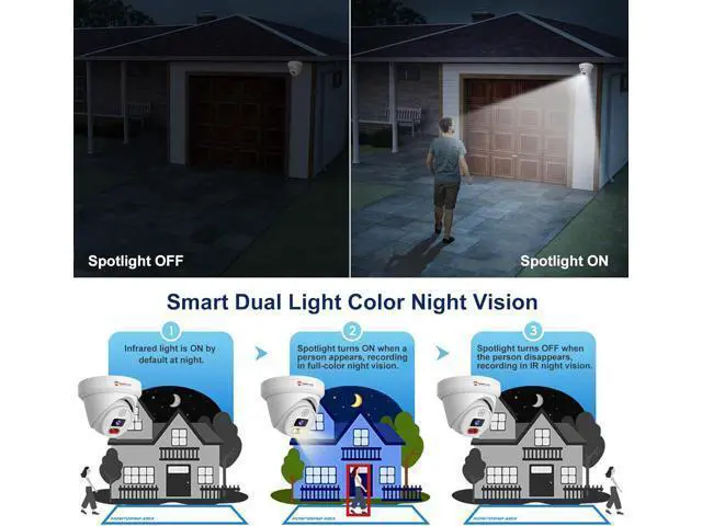 Alt view image 5 of 6 - Anpviz 6MP PoE Camera, Turret 6MP UltraHD IP Camera Outdoor with Mic & Speaker, 100FT Smart Color Night Vision, PoE Security Cameras with AI Human Vehicle Detection, MicroSD Slot (U Series)
