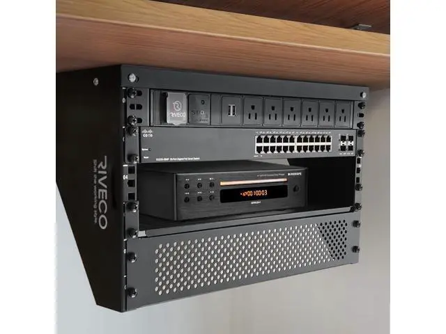 Alt view image 5 of 5 - RIVECO 5U Wall Mount Vertical Rack Network Bracket Firm Constructed Easy Assembly Narrow Space Mounting Racks for AV & Stereo Equipment Black