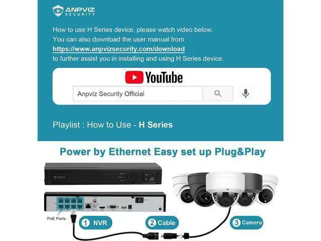 Alt view image 7 of 7 - Anpviz 5MP PoE Camera, Outdoor Vandal Dome Security PoE IP Camera with Audio, 98ft Night Vision, H.265, 24/7 Recording Waterproof IP66 Indoor, Wide Angle 2.8mm (Grey), NDAA Compliant (U Series)