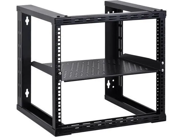 Alt view image 6 of 6 - RackPath 1U Cantilever Universal Rack Shelf - 14in Deep Rackmount Shelf for 19 AV/Network Equipment Racks 55lbs Capacity - 2Pack