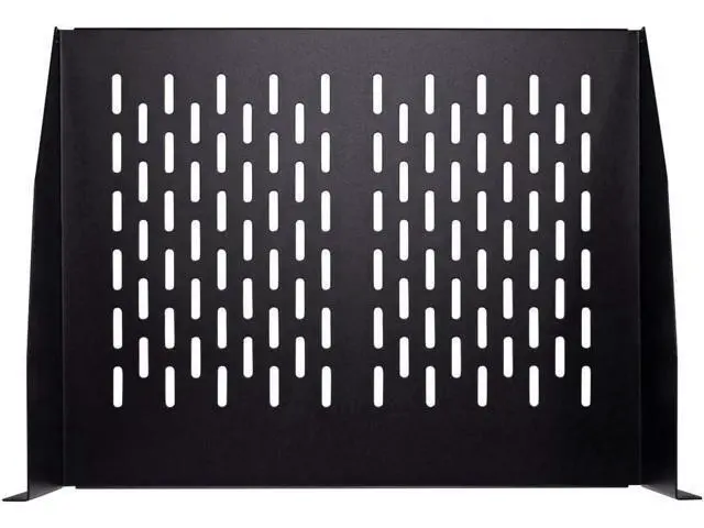 Alt view image 3 of 4 - NavePoint 2U 19-Inch Universal Vented Rack Mount Cantilever Server Cabinet Shelf 14-Inches Deep Black