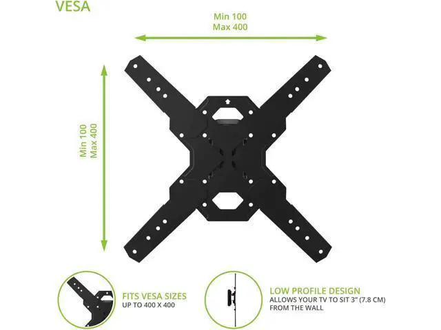 Alt view image 2 of 7 - Kanto PS100 Tilting Mount for 26-inch to 60-inch TVs
