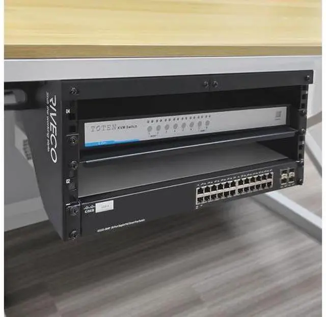 Alt view image 4 of 7 - RIVECO 3U Wall Mount Rack for Network Reinforced Heavy Load 66LBS Small Server Racks Vertical & Horizontal Mounting for 19 inches IT & Studio Equipment.