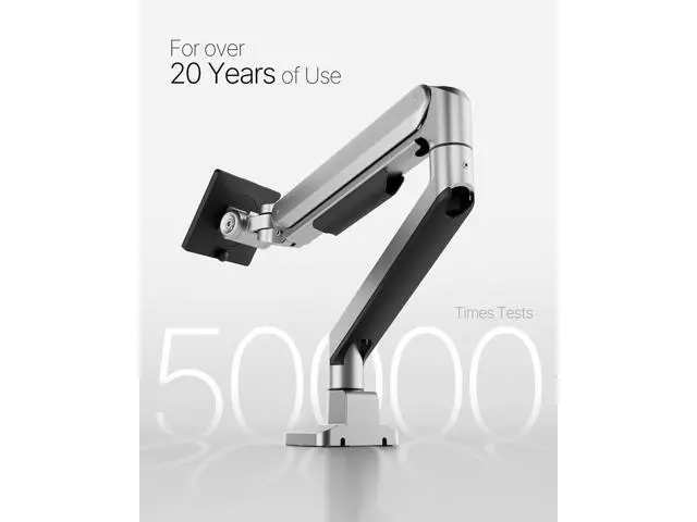 Alt view image 6 of 7 - monTEK Deluxe Monitor Arm with USB A/C up to 40 Inch Holds 26.4 lbs Curved Screens Aluminum Fully Motion Single Monitor Stand with Clamp/Grommet, Quick Release Plate,75/100mm VESA,MA1008UCSL