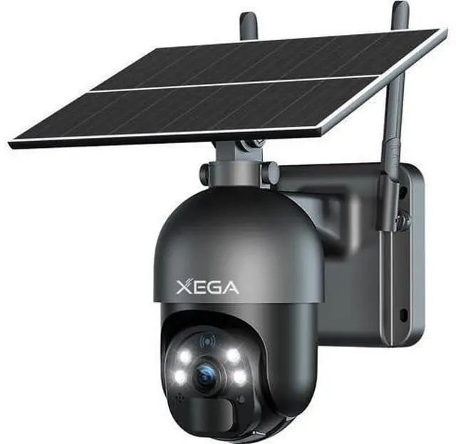 Main image of Xega 4G LTE Cellular Security Camera Outdoor Solar Camera Wireless Built-in SIM Card, 2K HD Color Night Vision PTZ 360° View, Smart PIR Motion Detection, 2-Way Talk, No WiFi, IP66