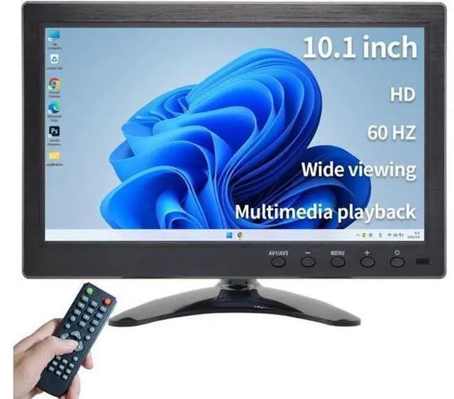 Main image of 10.1 inch Security Monitor & Displays, 1024 * 600 Resolution, HD/BNC/AV/VGA/USB Input, Built-in Dual Speakers Portable LCD Monitor, Suitable for Game CCTV PC DVD DSLR