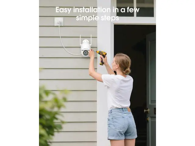 Alt view image 6 of 7 - 2K Security Cameras Outdoor, 360°Pan-Tilt View 2.4G/5G WiFi Security Camera with Motion Tracking, Spotlight & Siren, 2-Way Audio, Full Color Night Vision, Waterproof (2 Pack)