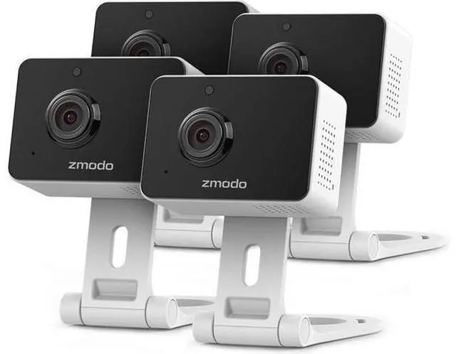 Main image of Zmodo Mini Pro, 1080P Plug-in WiFi Security Camera, Indoor Smart Camera with AI Motion Detection, Pet Nanny Cam, Night Vision, 2-Way Audio, Phone App, Works with Alexa & Google Assistant. 4 Pack