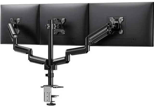 Main image of ErGear Triple Monitor Mount for 13-27 inch Screens, Premium Aluminum Triple Monitors Stand up to 17.6 lbs, Sturdy 3 Monitor Desk Mount with Swivel, Tilt, Rotation, Max VESA 100x100mm
