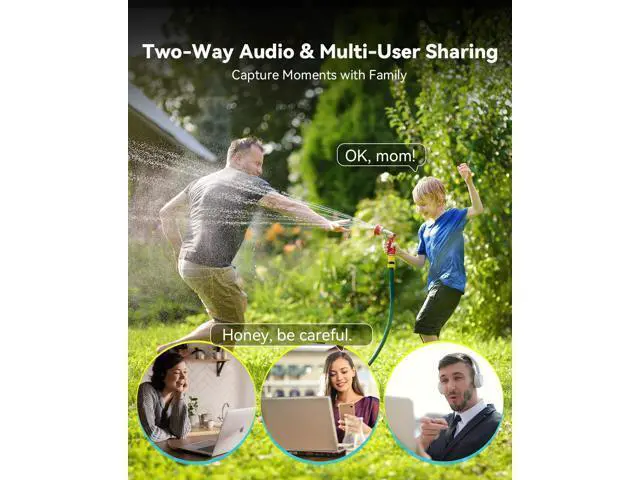 Alt view image 5 of 7 - blurams 2K Security Camera Outdoor, Pan-Tilt Outdoor Camera Wired w/360° View, Motion Tracking, 2.4/5GHz WiFi 6, 2-Way Audio, Weatherproof, Free Person/Motion Detection, 24/7 Recording 2Pack