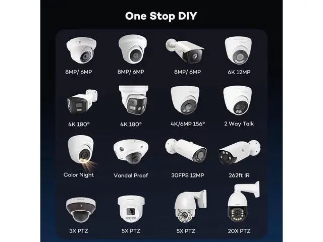 Alt view image 5 of 7 - ONWOTE 6MP Super HD PoE IP Security Camera with Audio, AI Human Vehicle Detection, 3072x2048 6 Megapixels, 122° FoV, Indoor/Outdoor Commercial Wired Camera for Business, Add-on to PoE NVR System