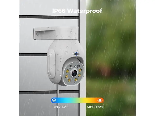 Alt view image 2 of 7 - Hiseeu Security Camera Wireless Outdoor, 5MP Color Night Vision, 2.4&5G WiFi Surveillance Camera Pan/Tilt with Motion Detection/Siren/Light Alarm, 2-Way Audio, IP66 Weatherproof, No Monthly Fee, 2PCS