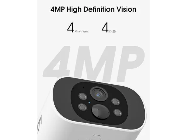 Alt view image 3 of 7 - Solar Security Camera Outdoor Wireless, 4MP Battery Powered Home Surveillance Camera with Embedded Solar Panel, PIR Motion Sensor, 2.4G/5G Dual Band WiFi (2 Pack)
