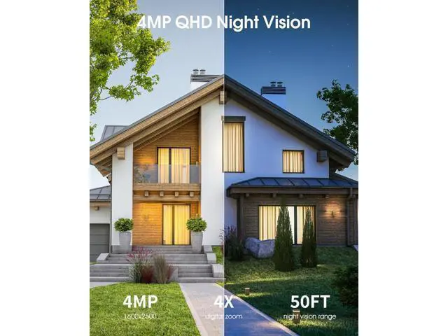 Alt view image 5 of 7 - Solar Security Camera Outdoor Wireless, 4MP Battery Powered Home Surveillance Camera with Embedded Solar Panel, PIR Motion Sensor, 2.4G/5G Dual Band WiFi (2 Pack)