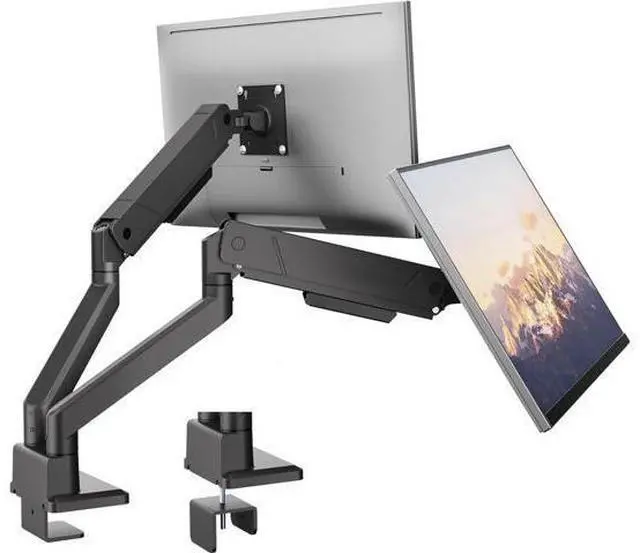 Main image of monTEK Dual Monitor Mount Monitor Arms for 2 Monitors for 17 to 35 Inch Curved Screen Holds 35 Lbs Adjustable Heavy Duty Monitor Desk Mount Cable Management, VESA 75/100mm,MA1007BK-D