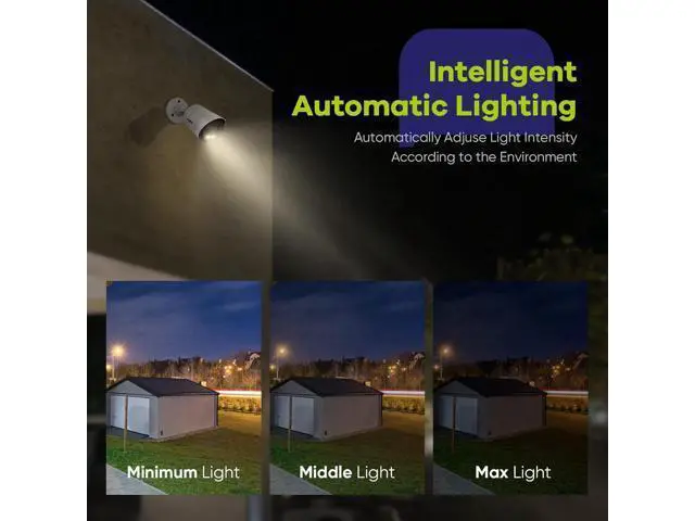 Alt view image 6 of 7 - SANNCE Full Color Night Vision Security Camera, 4pcs 1080P TVI Wired CCTV Surveillance Camera for Home, Indoor Outdoor Use, Built-in 3500K Smart Warm Spotlight LED, 4 Cameras with Adapter & Cables