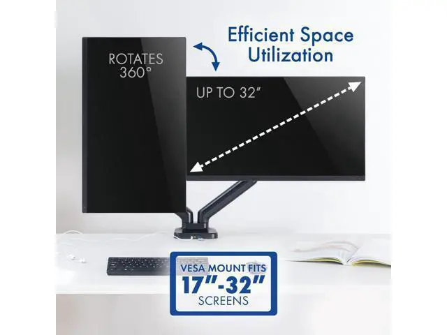Alt view image 5 of 7 - Dual Spring LCD Monitor Arms with USB and Multimedia Ports