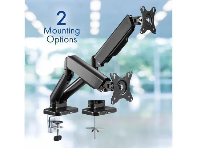 Alt view image 2 of 7 - Dual Spring LCD Monitor Arms with USB and Multimedia Ports