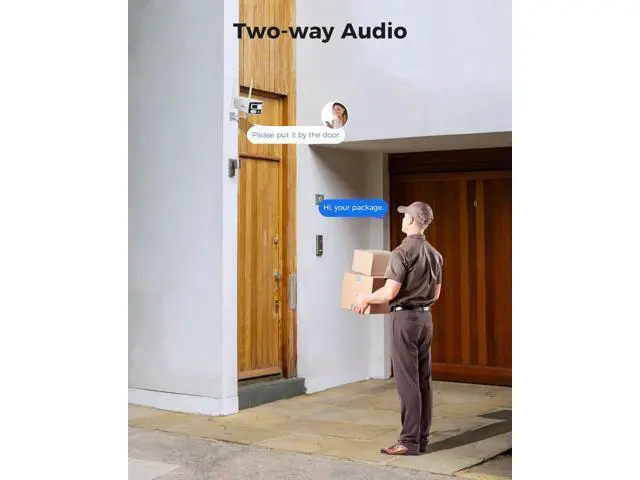 Alt view image 6 of 7 - Hiseeu WiFi Pro 4MP Dual Lens Surveillance Camera, 180-Degree Ultra Wide Angle, 5GHz/2.4GHz, Black Light Color Night Vision, 2-Way Audio, Outdoor IP66, 24/7 Recording Support