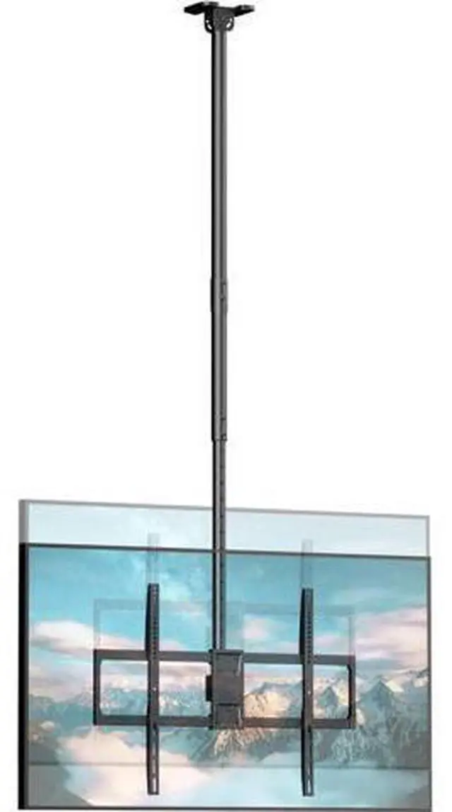 Main image of Ceiling TV Mount for 50-100 Inch Flat & Curved TVs up to 176lbs, Full Motion 360° Rotation TV Bracket with Adjustable Height, Tilt & Swivel, Max VESA 800x600mm, Fits LCD LED OLED 4K Screens, Black