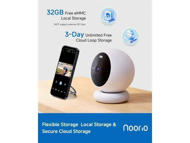 Alt view image 7 of 7 - Noorio Security Cameras Wireless Outdoor Magnetic, 1080P Battery Powered Indoor Cameras for Home Security, Smart Motion Detection Outdoor Pet Dog Camera, Free Local Storage MagCam, 2.4G WiFi, B200S