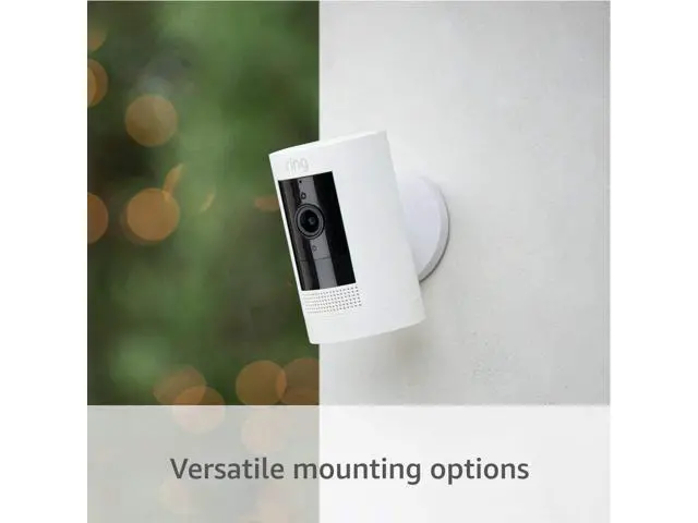 Alt view image 4 of 6 - Ring Outdoor Cam (Stick Up Cam) | Weather-Resistant Outdoor Camera, Live View, Color Night Vision, Two-Way Talk, Motion alerts, Works with Alexa | White