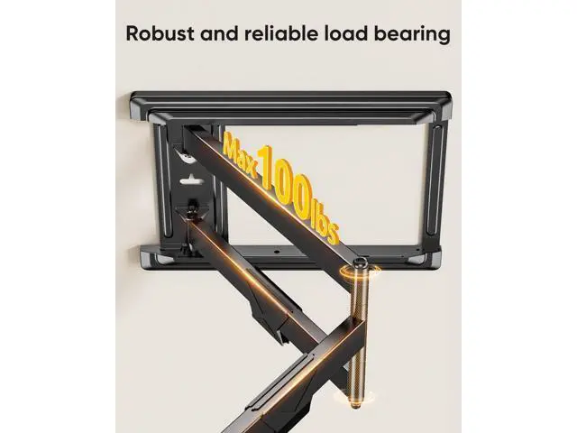 Alt view image 6 of 7 - FORGING MOUNT Corner TV Mount Long Arm TVs Wall Mount for Most 37-75 Inch Flat Curved TVs, 30 Inch Long Extension TV Mount Swivel, Tilt, Full Motion Articulating Arms Max VESA 600x400mm up to 99lbs