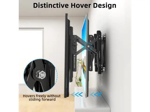 Alt view image 5 of 7 - HOME VISION Advanced Full Motion TV Mount for 32-90 Inch TVs, Tilt TV Wall Mount with Extension, Swivel, Slide and Level, Wall Mount tv Bracket - Max VESA 600x400mm, up to 132lbs, 16/18/24 Inch Studs