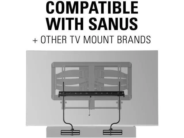 Alt view image 4 of 7 - Sanus Soundbar Mount For TV Mount Bracket - Height & Depth Adjust, Moves In-Sync With TV, Supports Sound Bars Up To 20 lbs - SASB1-B1