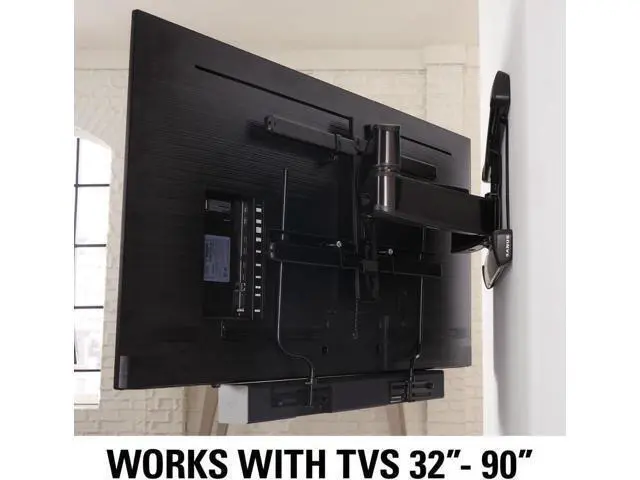 Alt view image 7 of 7 - Sanus Soundbar Mount For TV Mount Bracket - Height & Depth Adjust, Moves In-Sync With TV, Supports Sound Bars Up To 20 lbs - SASB1-B1