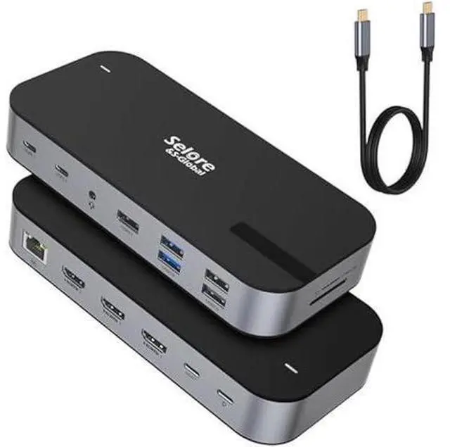 Main image of Selore USB C Dock 3 HDMI, Docking Station Dual Monitor,16 in 1 Laptop Docking Station 3 Monitors with Triple HDMI,10G USB A/C 3.1,100W PD,SD/TF,Ethernet,USB C Hub,USB C Dongle for Windows Mac