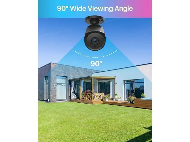 Alt view image 6 of 7 - ZOSI 4 Pack 1080p Home Security Cameras with Audio Recording,Built-in Microphone,2MP 1920TVL HD-TVI Outdoor Indoor CCTV Cameras with 120ft IR Night Vision Weatherproof Surveillance Bullet Camera